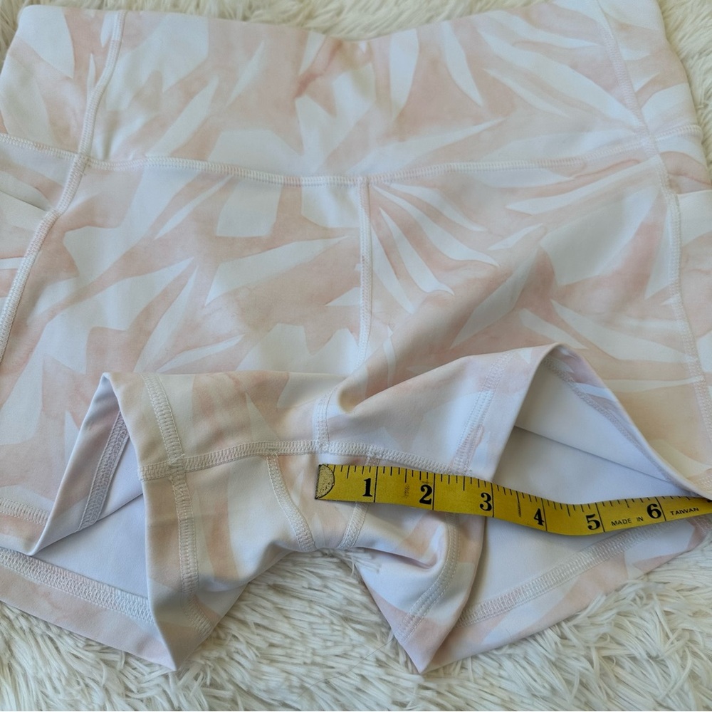 Athleta High-Rise Athletic Shorts in Pale Pink & Cream Marble - Picture 7 of 12